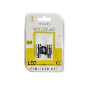 EJC Λάμπες Αυτοκινήτου T10-2016-18SMD 12v 2τμχ ψυχρό φως - LED light - sukki.gr