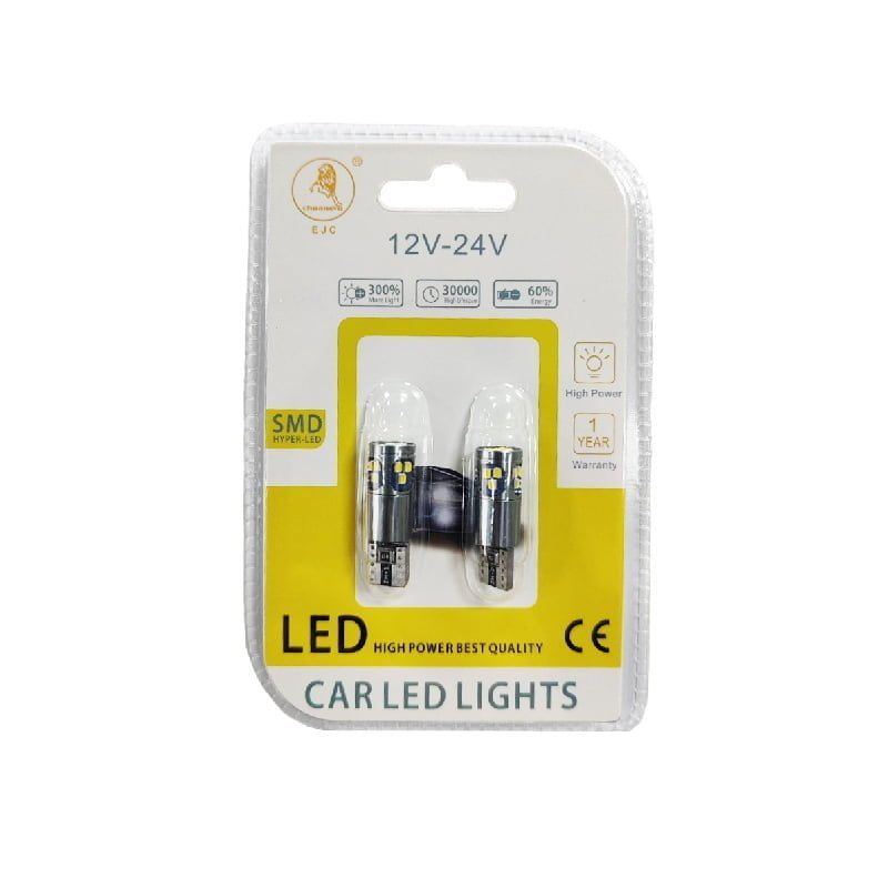 EJC Λάμπες Αυτοκινήτου T10-2016-18SMD 12v 2τμχ ψυχρό φως - LED light - sukki.gr