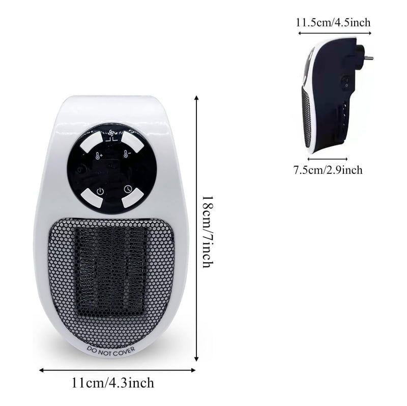 Φορητό αερόθερμο πρίζας 500W - Handy portable warm air blower heater - Image 5