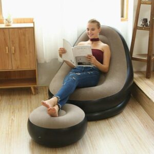 Alternative view of Senyoubao Φουσκωτή Πολυθρόνα με Υποπόδιο Μονή - Inflatable Leisure Sofa Chair and Footstool Single Size
