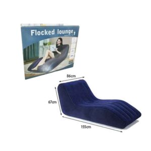 Φουσκωτή Ξαπλώστρα Lounge PVC 155x86x67cm – Inflatable Flocked Lounge Chair - sukki.gr