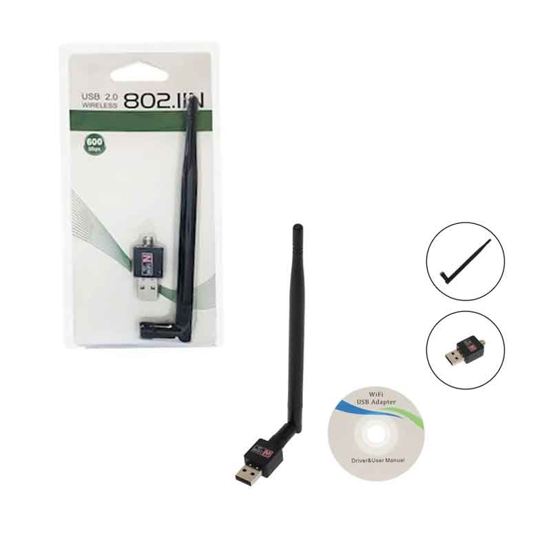 Αντάπτορας δικτύου USB 2.0 Wireless 802.11N με εξωτερική κεραία 600Mbps - USB wireless 1200Mbps - sukki.gr