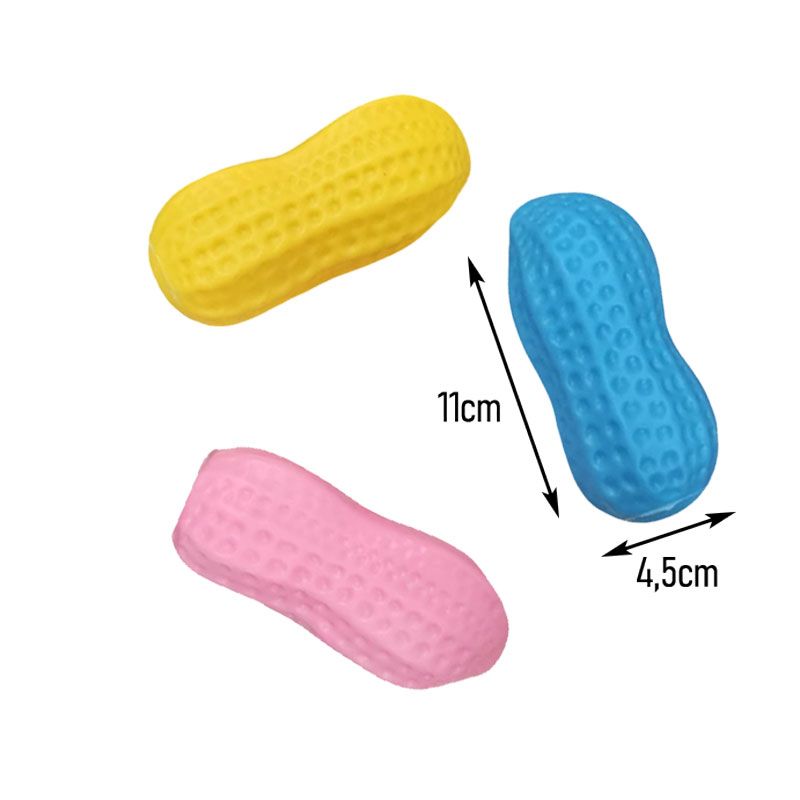 Παιχνίδι Σκύλου Λαστιχένιο Φυστίκι 11cm - Rubber Dog Toy Peanut - Image 2