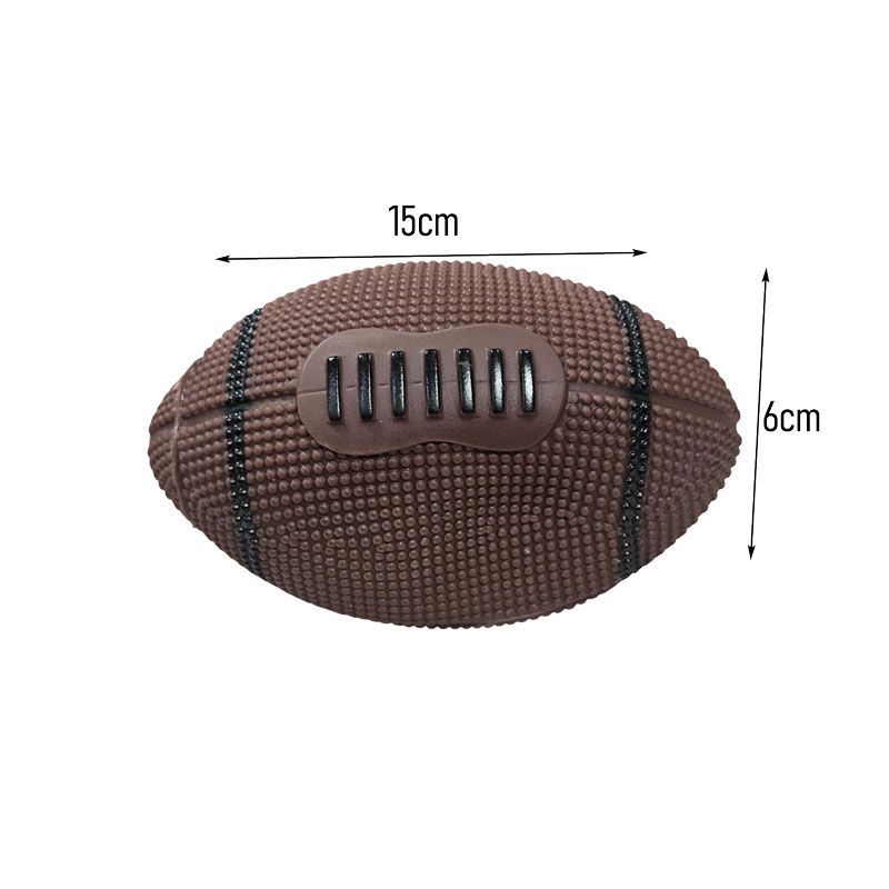 Παιχνίδι Σκύλου Μπάλα Ράγκμπι Με Ήχο 15cm - Dog Toy Rugby Ball with Sound - Image 2