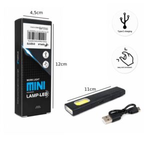 Alternative view of Επαναφορτιζόμενο Μαγνητικό Mini LED Φακός Εργασίας USB Type-C - Rechargeable Magnetic Mini LED Work Light USB Type-C