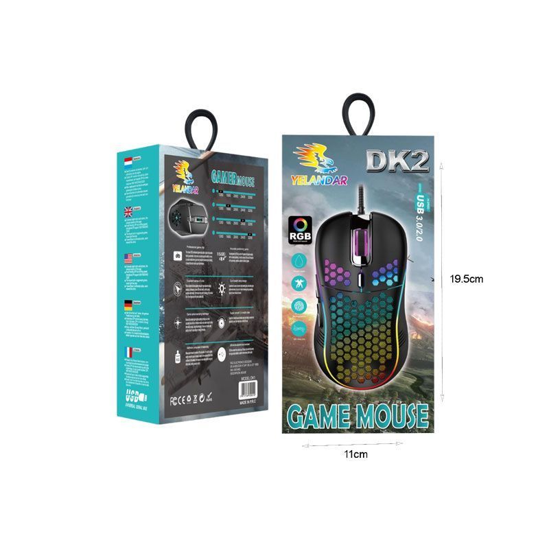 Yelandar DK2 Ενσύρματο ποντίκι RGB - Mouse Gamer Profesional Usb Yelandar DK2 - Image 3