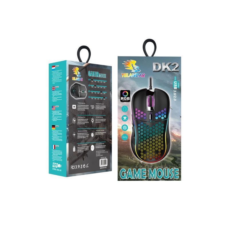 Yelandar DK2 Ενσύρματο ποντίκι RGB - Mouse Gamer Profesional Usb Yelandar DK2 - Image 2