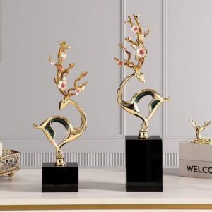 Χρυσό Διακοσμητικό με Μαρμάρινη Βάση - Gold Sculpture Decor - sukki.gr