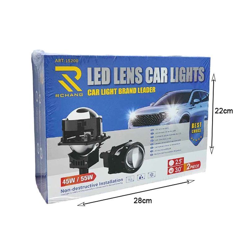 Rchang Προβολείς Αυτοκινήτου 3.0" 6500Κ 45W/55W ART:15200 2τμχ - LED Lens Car Lights 2pcs - Image 3