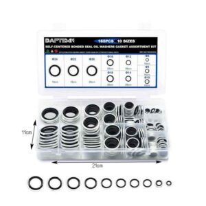Alternative view of Σετ Τσιμούχες Στεγάνωσης 165τμχ φ6 - φ24 - Self-Centered Bonded Seal Oil Washers Gasket Assortment Kit