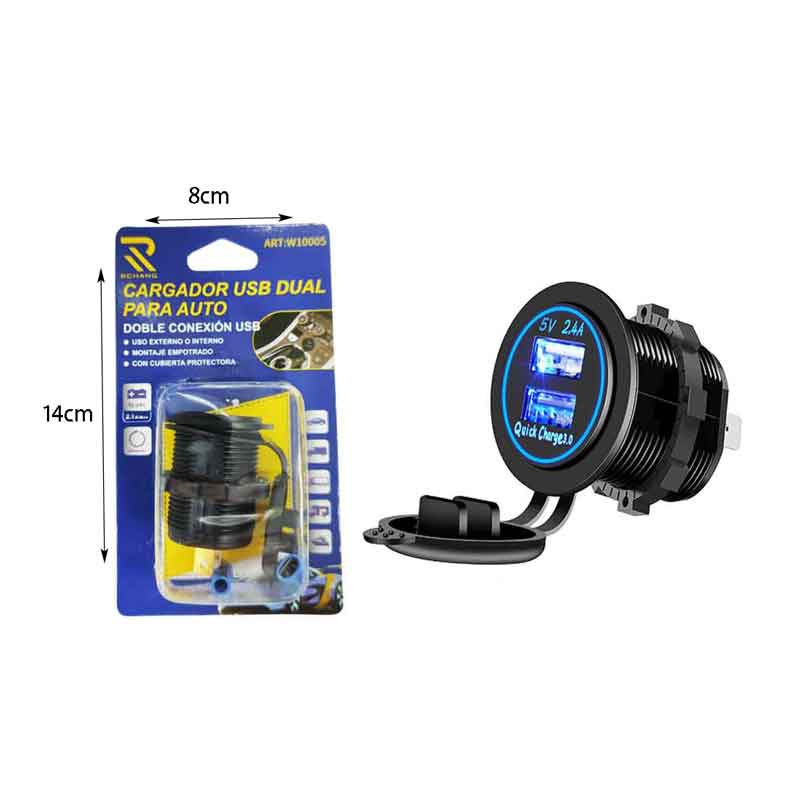 Rchang Διπλή υποδοχή USB για το Αυτοκίνητο W10005 - Cargador USB Dual - Image 4