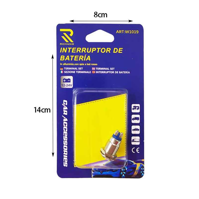 Rchang Διακόπτης Μπαταρίας Αλουμινίου με LED 12V/24V W1019 – Car Battery Switch - Image 2