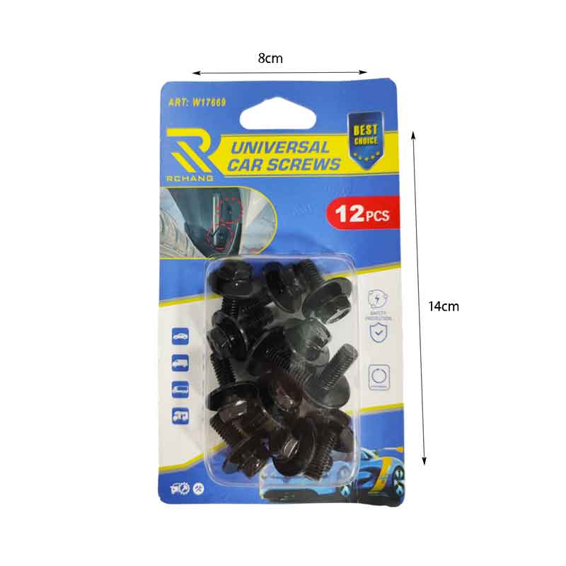 Rchang Βίδες Εξάγωνες Με Ροδέλες W17669 – Σετ 12 Τεμαχίων 7510(J202) - Car Screws - Image 2
