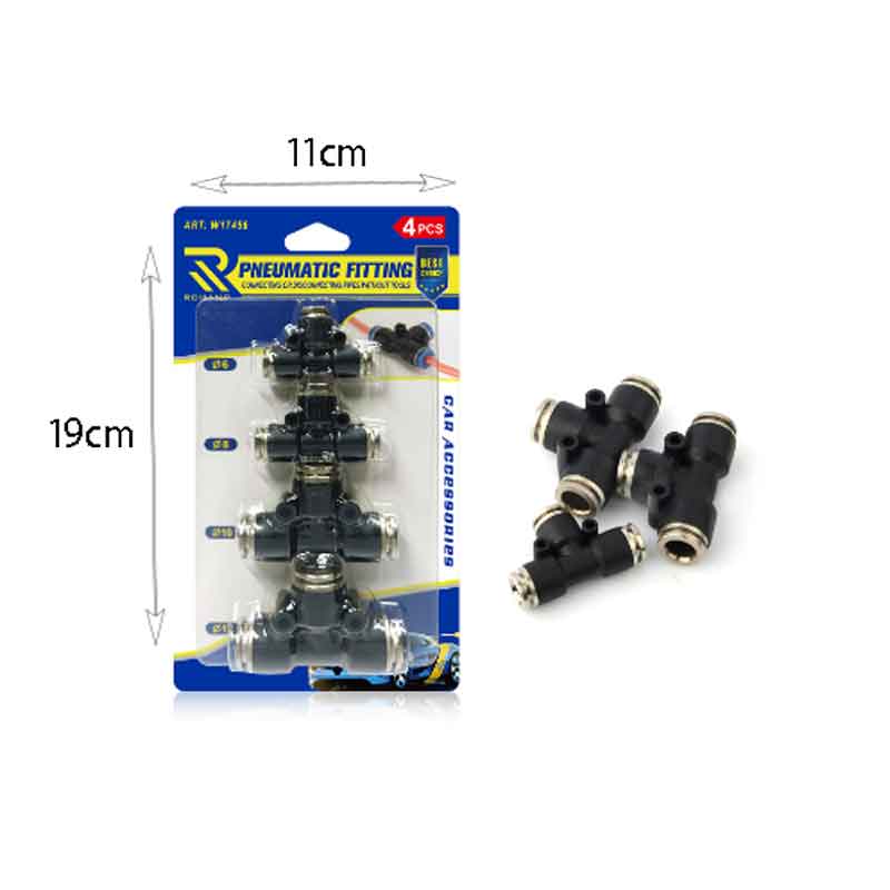 Rchang Συνδετικά Δικτύου Αέρος 4τμχ Τ 6mm – 8mm – 10mm – 12mm - Pneumatic Fitting - Image 2
