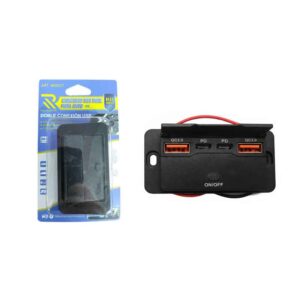 Rchang Φορτιστής Αυτοκινήτου 4 Θύρες USB QC3.0 & PD με Διακόπτη On Off – Car USB Charger QC3.0 & PD with On Off Switch - sukki.gr