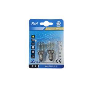 R&H Λάμπες Φούρνου E14 15W 300° Σετ 2 Τεμαχίων - Oven Bulbs E14 15W 300° Set of 2 Pieces - sukki.gr