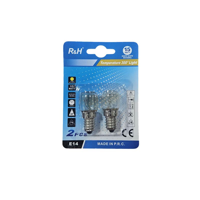 R&H Λάμπες Φούρνου E14 15W 300° Σετ 2 Τεμαχίων - Oven Bulbs E14 15W 300° Set of 2 Pieces - sukki.gr