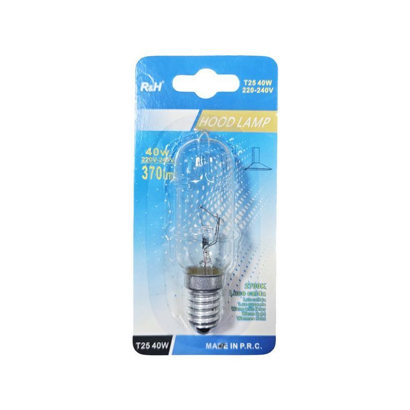 R&H Λάμπα T25 40W E14 370 Lumen για Απορροφητήρα - Hood Lamp - sukki.gr