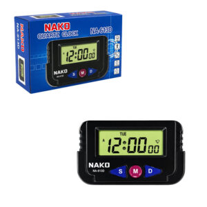 NAKO Ψηφιακό Ρολόι Ξυπνητήρι με Οθόνη LCD και Ένδειξη Ημέρας -  Digital Alarm Clock with LCD Display and Day Indicator - sukki.gr