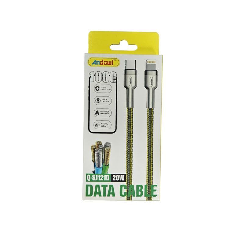 Andowl Καλώδιο δεδομένων Type-C σε Lighting 20W Q-SJ121D - Data Cable - sukki.gr