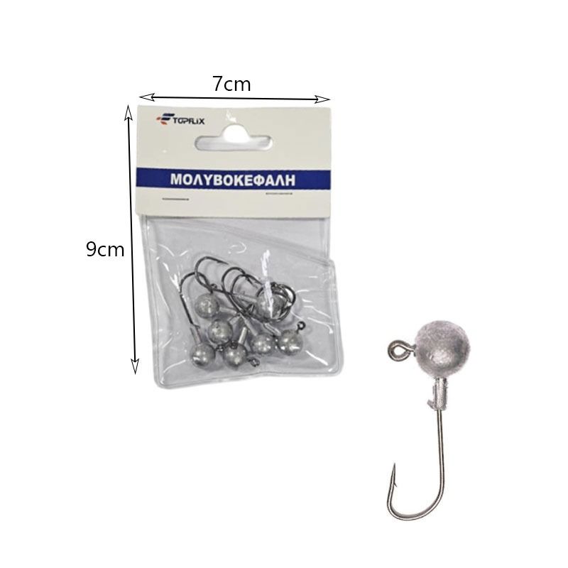 Μολυβοκεφαλές Ψαρέματος 10g- Jig Heads Fishing Hooks - Image 2