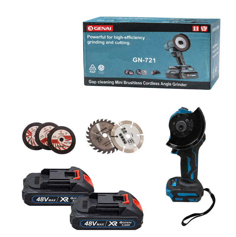 Genai Ασύρματος Γωνιακός Τροχός Μπαταρίας Brushless GN-721 48V - Cordless Brushless Angle Grinder - sukki.gr