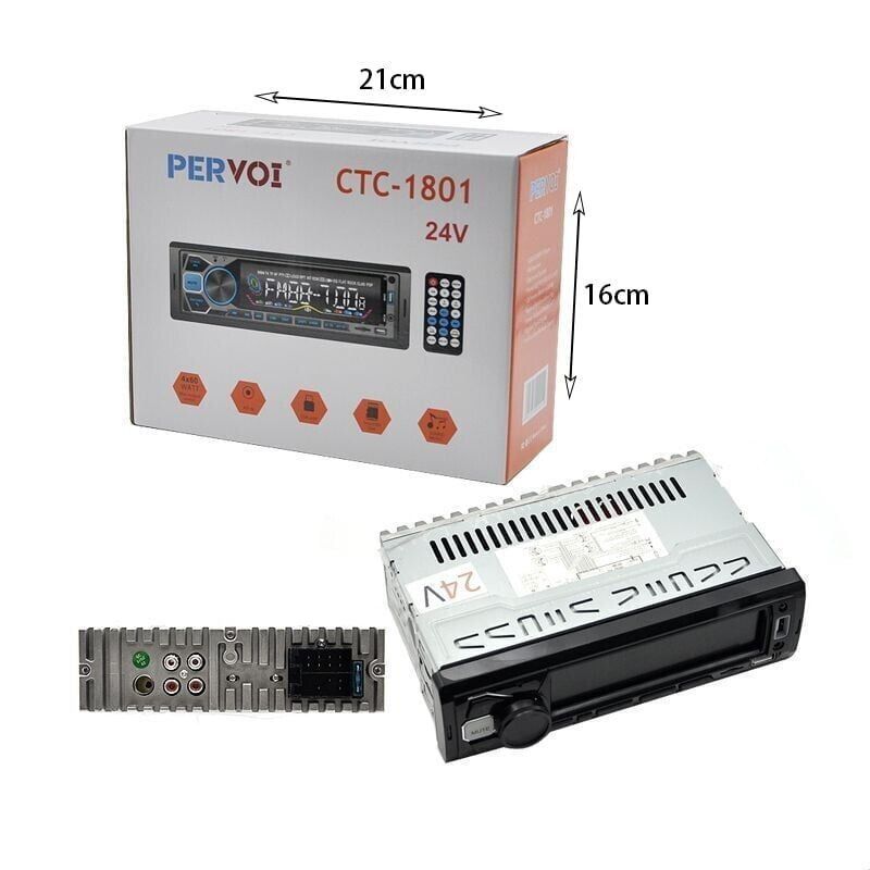 PerVoi MP3 player αυτοκινήτου 1DIN USB, microSD 24V CTC-1801- Car MP3 player - Image 4