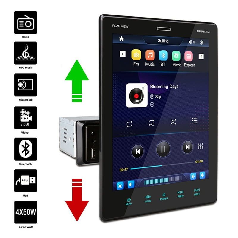 Ηχοσύστημα Αυτοκινήτου Universal 1DIN (Bluetooth/USB) με Οθόνη Αφής 9.5" - Car MP5 Player Vertical Screen Universal - sukki.gr