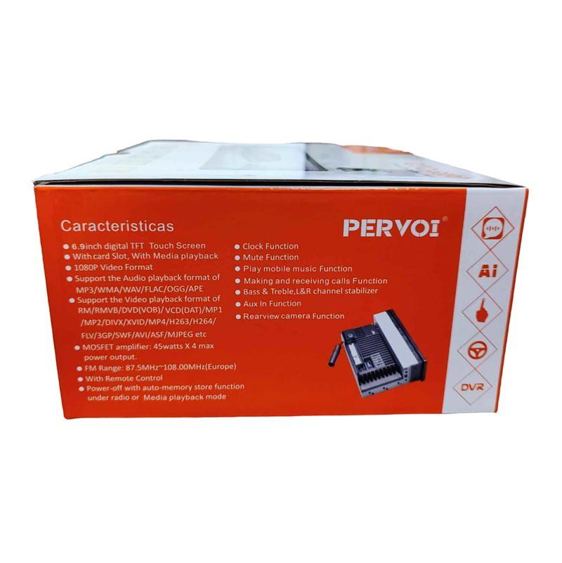 PerVoi οθόνη αυτοκινήτου 6.9" HD αφής 1DIN 2+32GB CTC-6890 - Car stereo player touch screen - Image 3