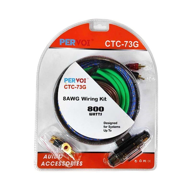 PERVOI Σετ Καλωδίων Ενισχυτή Αυτοκινήτου 800W CTC-73G - 8AWG Wiring Kit Car Cables - sukki.gr