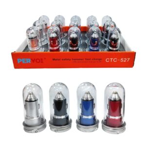 PerVoi Φορτιστής αυτοκινήτου με 2 θύρες USB 4.8A CTC-527 - Car charger - sukki.gr