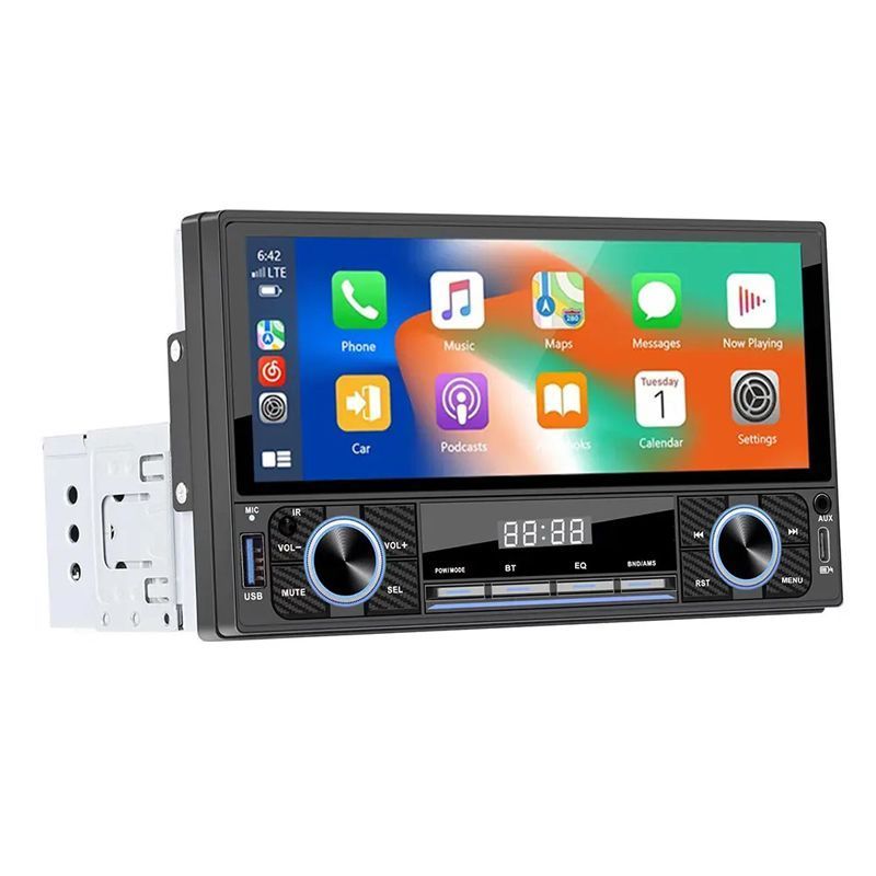 PerVoi Οθόνη αυτοκινήτου Ηχοσύστημα Bluetooth USB AUX MP5 FM 6.8″ 12V 60W CTC-6821 - Car 1 Din HD Touch Screen Rearview Function - sukki.gr