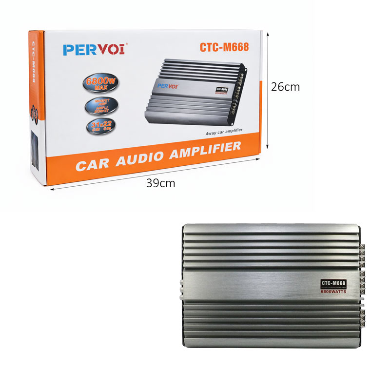 PERVOI Ενισχυτής Αυτοκινήτου 4 Καναλιών 6800W CTC-M668 - Car Audio Amplifier - Image 3