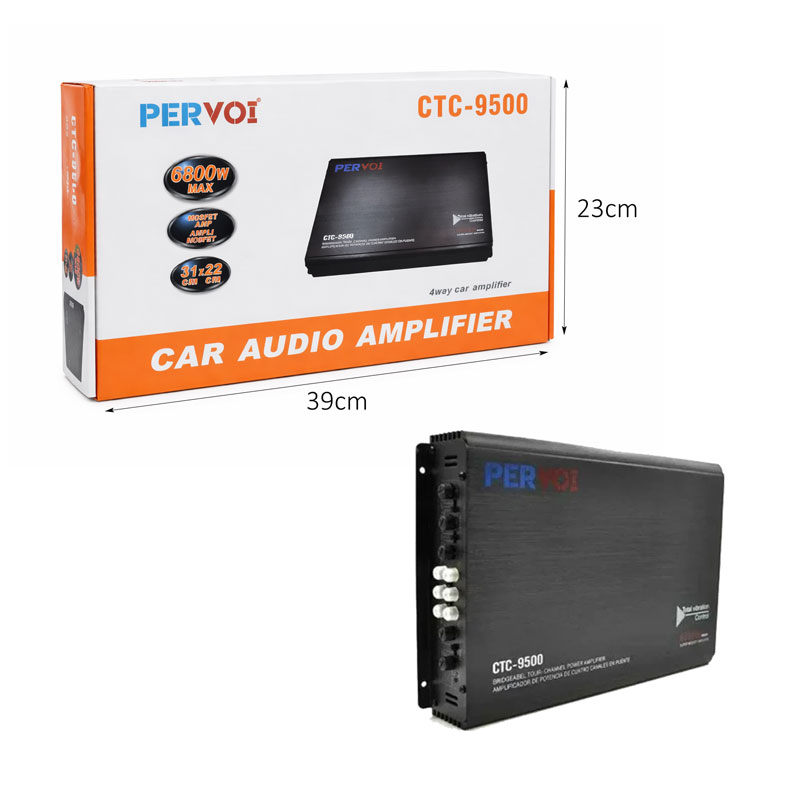 PERVOI Ενισχυτής Αυτοκινήτου 4 Καναλιών 6800W CTC-9500 - Car Audio Amplifier - Image 2