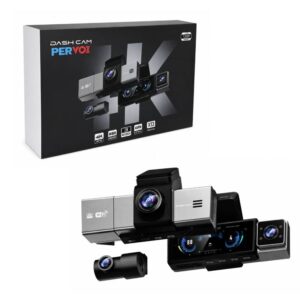 PerVoi Κάμερα Αυτοκινήτου Τριπλής Εγγραφής 4K WiFi GPS X13 - Triple Lens Dash Camera