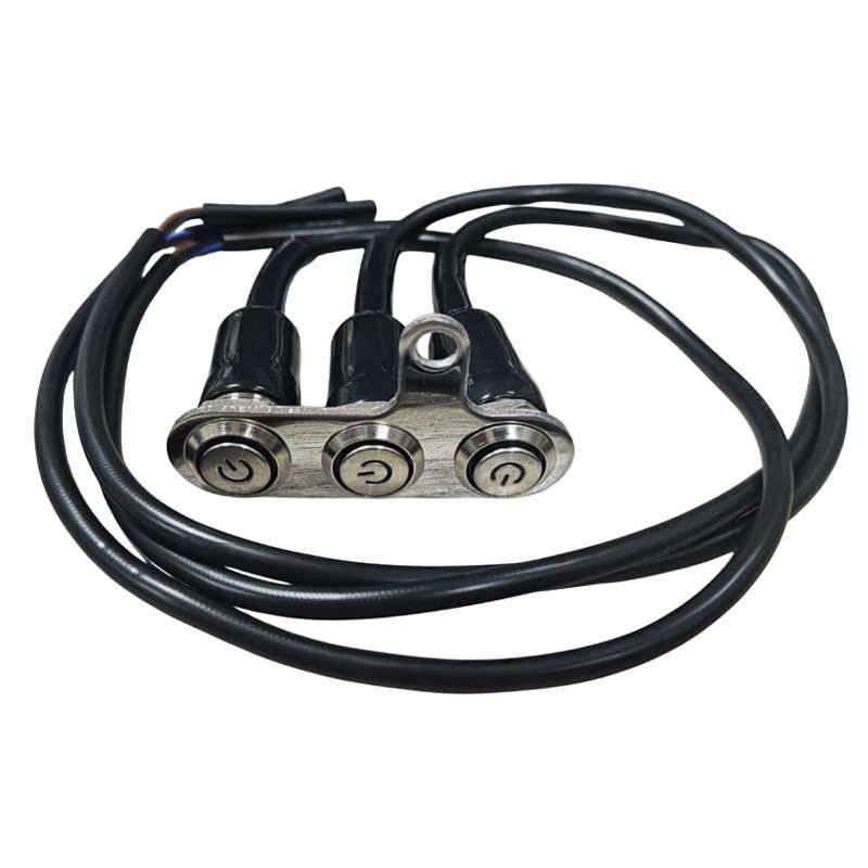 Τριπλό Κουμπί Αφής με Καλώδιο για LED Φωτισμό - Triple Touch Switch with Cable - Image 2