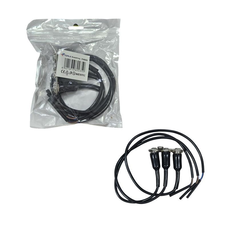 Τριπλό Κουμπί Αφής με Καλώδιο για LED Φωτισμό - Triple Touch Switch with Cable - sukki.gr