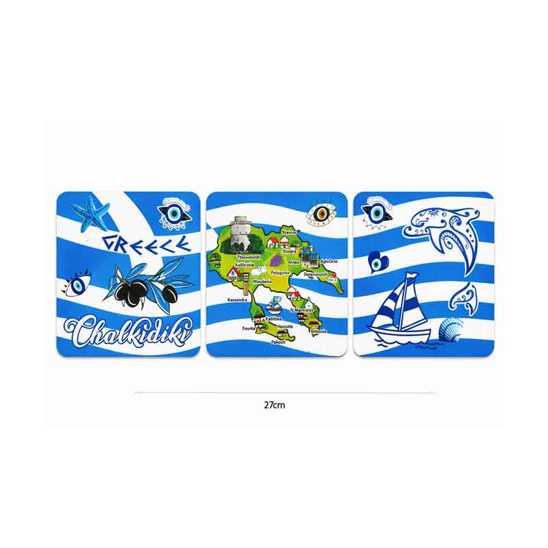 Σετ Σουβέρ Χαλκιδική 3 Τεμάχια - Halkidiki Coaster Set 3 Pieces - Image 2