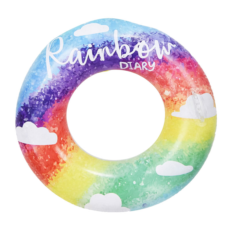 Φουσκωτό Σωσίβιο Κουλούρα Ουράνιο Τόξο 90cm - Inflatable Swim Ring Rainbow - Image 2