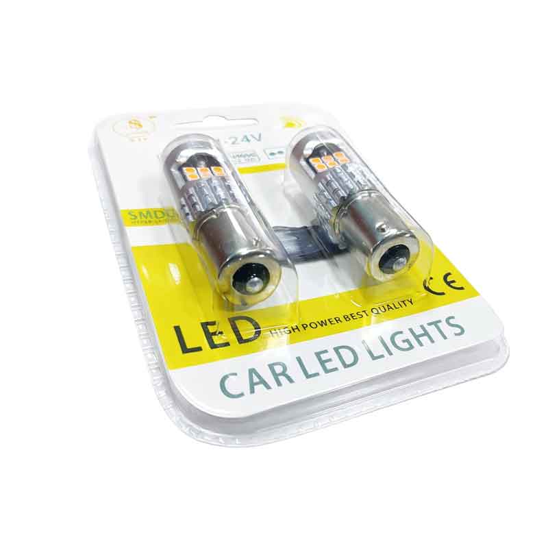 EJC Λάμπες LED Αυτοκινήτου 3030 24LED Κίτρινος Φωτισμός - Car LED Lights 3030 24LED Yellow Light - Image 3