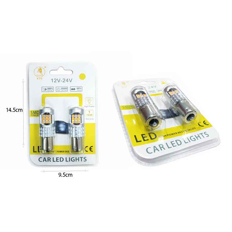 EJC Λάμπες LED Αυτοκινήτου 3030 24LED Κίτρινος Φωτισμός - Car LED Lights 3030 24LED Yellow Light - Image 4