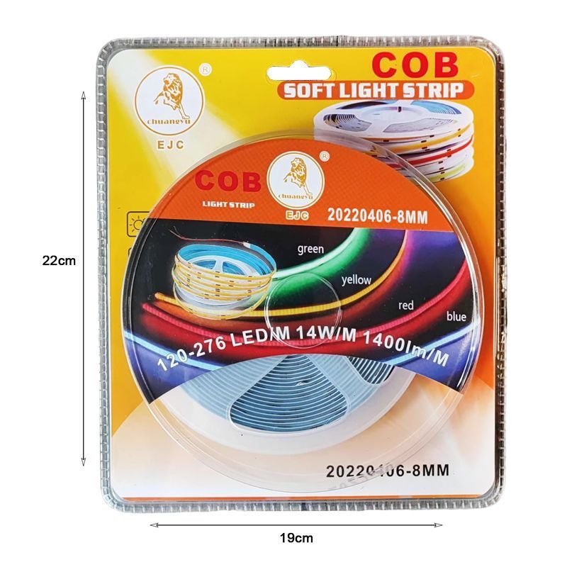 EJC Λεντοταινία LED ταινία COB 5m κόκκινο χρώμα 20220406-8MM - Soft light strip red - Image 2
