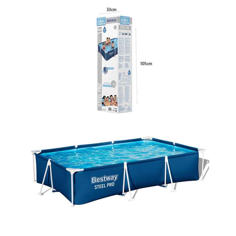 Bestway Πισίνα Steel Pro Παραλληλόγραμμη 300x201x66cm #56404 - Bestway pool - Image 5