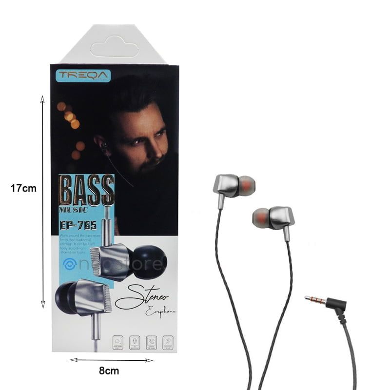 Treqa Ενσύρματα Ακουστικά Ψείρες Earbuds EP-765 - Bass Earphones - Image 2