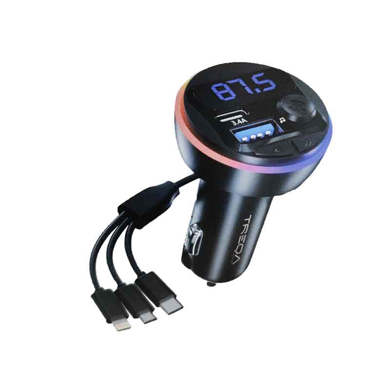 Treqa Πομπός αυτοκινήτου φορτιστής MP3 Player MP-3-7 RGB 3.1A – Car MP3 - Image 2