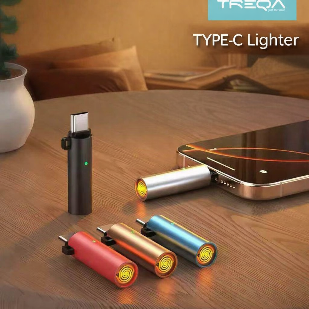 Treqa Αναπτήρας USB Type C Με Θέρμανση Χωρίς Φλόγα CA-8001 - USB Type C Lighter - Flameless Heating Lighter - Image 2