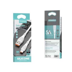 Treqa Καλώδιο Φόρτισης και Δεδομένων USB σε Type-C 5A Σιλικόνης 1m CA-8983 – USB to Type-C 5A Silicone Data Cable - sukki.gr