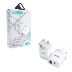 Treqa Φορτιστής Γρήγορης Φόρτισης PD 38W με Θύρα USB και Type C CH-635 - Fast Charging - sukki.gr