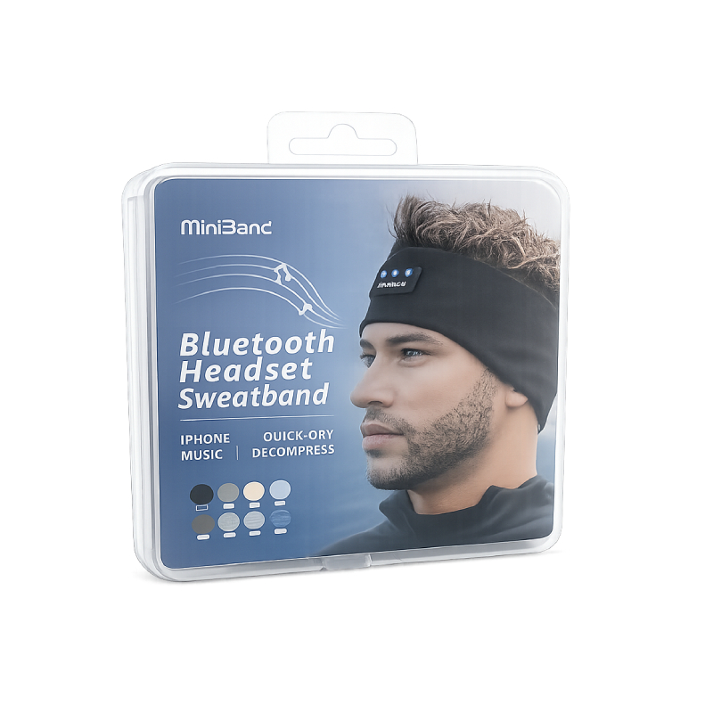 Αθλητική Κορδέλα Κεφαλής Bluetooth με Ακουστικά MiniBand - MiniBand Bluetooth Headset Sweatband - Image 3