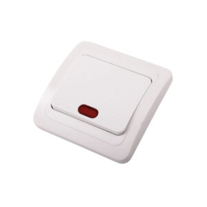 Songrui Διακόπτης λευκός με Λαμπάκι– Wall switch - sukki.gr
